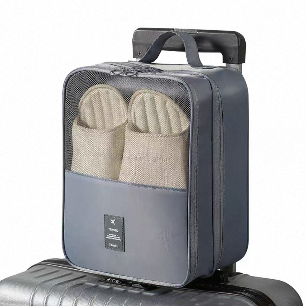 Mesh Travel Shoe Bag with Luggage Strap