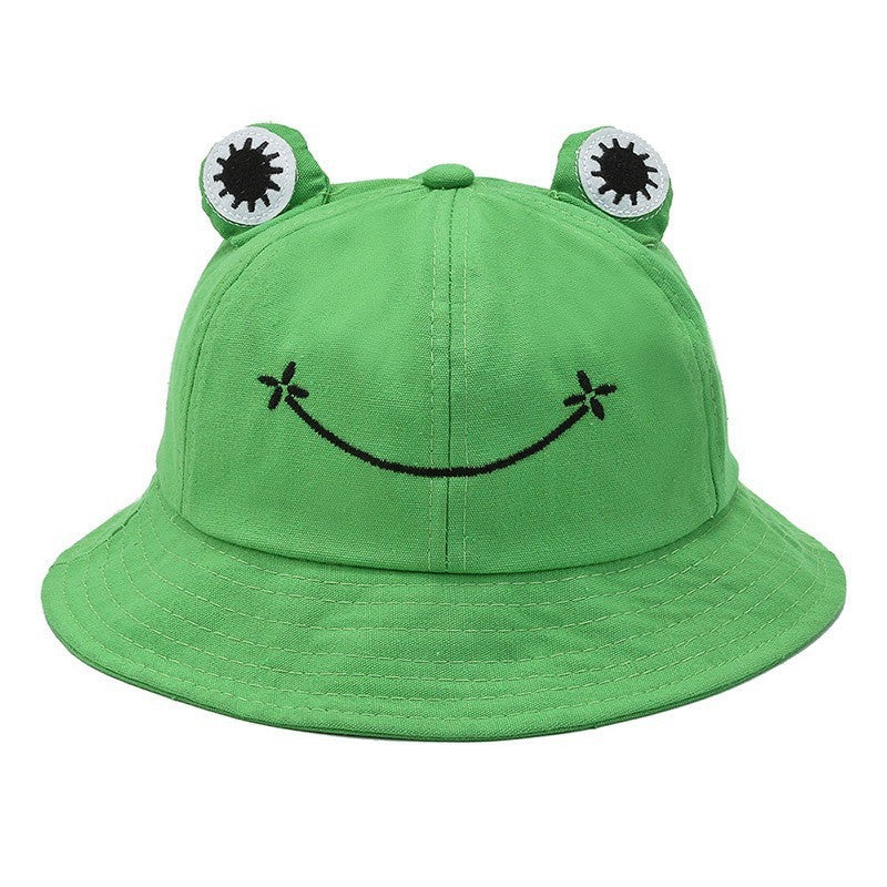 Cute Frog Bucket Hat with 3D Eyes – Playful Everyday Hat