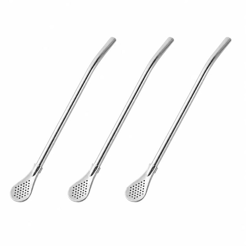 Stainless Steel Yerba Mate Bombilla Straw, Reusable Metal Filter Drinking Straw for Loose Leaf Tea & Herbal Drinks