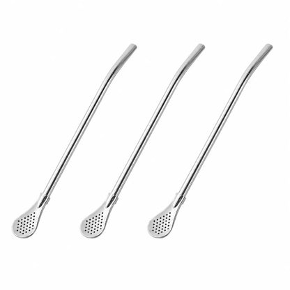Stainless Steel Yerba Mate Bombilla Straw, Reusable Metal Filter Drinking Straw for Loose Leaf Tea & Herbal Drinks