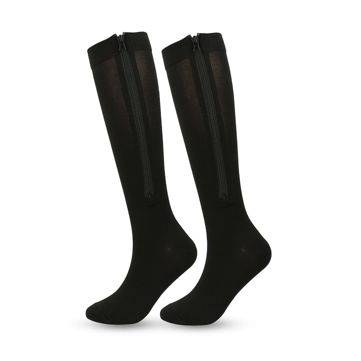 Zip Up Knee High Compression Socks