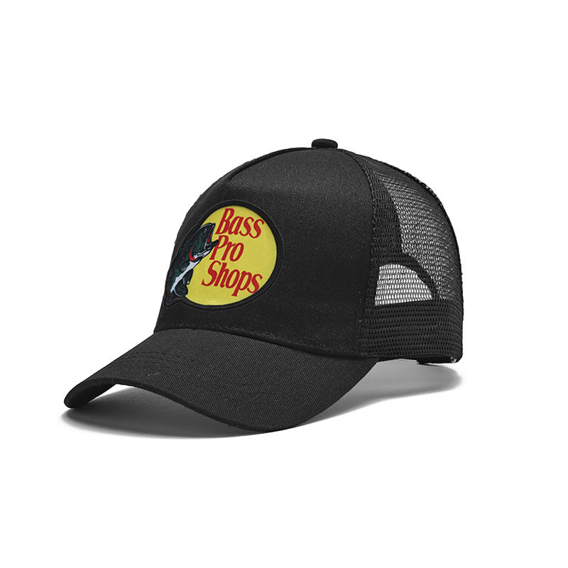 Embroidered Trucker Hat Mesh Back Baseball Cap Adjustable Outdoor Fishing Trucker Cap for Men Women