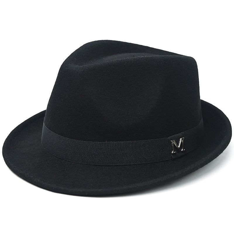 Classic Short-Brim Trilby Hat — Premium Felt, Metal Accent, 10 Colors, Unisex