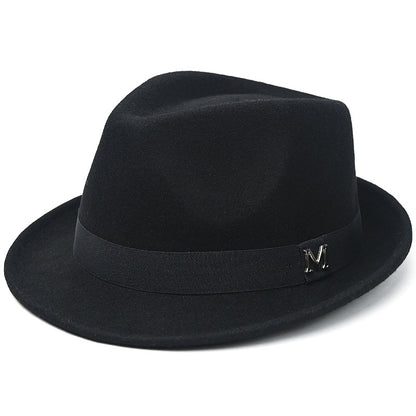 Classic Short-Brim Trilby Hat — Premium Felt, Metal Accent, 10 Colors, Unisex