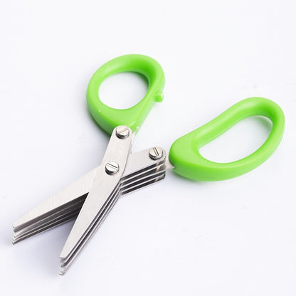 Multi-Layer Stainless Steel Kitchen Scissors, Quick-Cut Food Shears for Vegetables and Seasonings