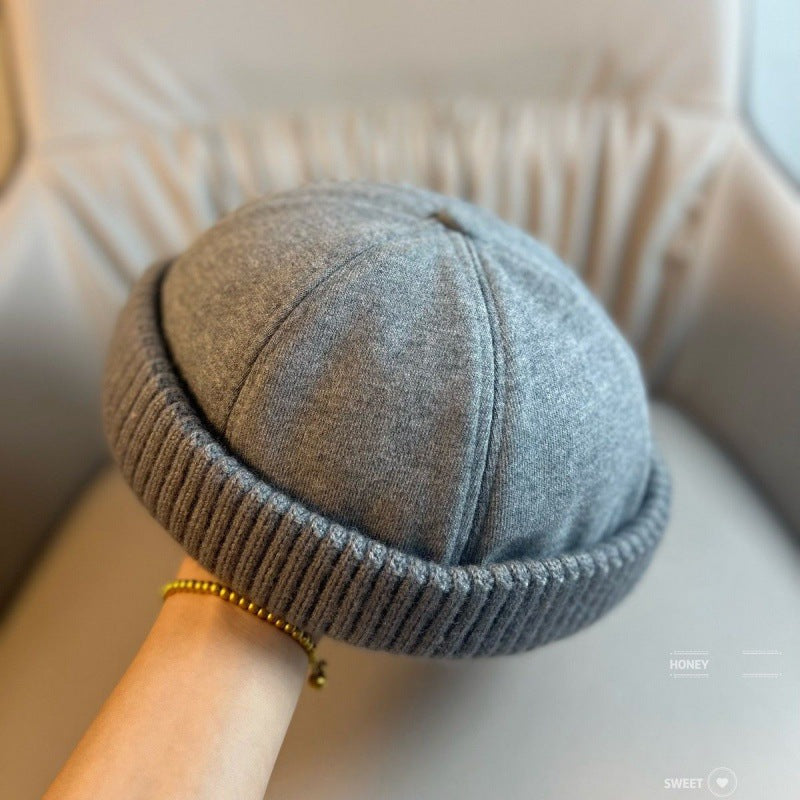Brimless Docker Cap — Unisex Streetwear Hat with Ribbed Cuff, 6 Colors