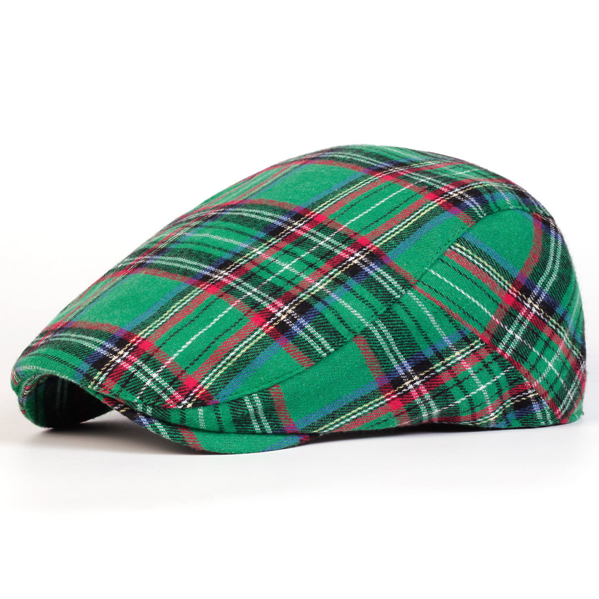 Men's Vintage Plaid Flat Cap – Classic Lightweight Ivy Driving Hat