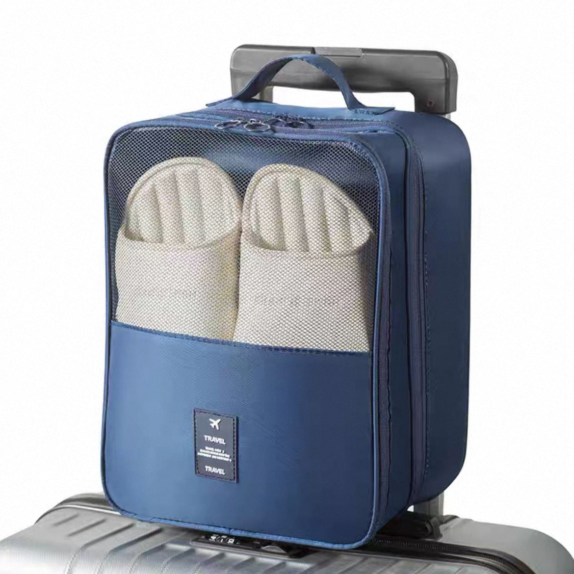 Mesh Travel Shoe Bag with Luggage Strap