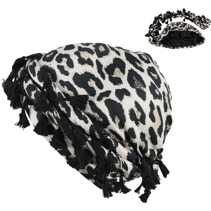 Printed Tassel Turban Headwrap – Paisley, Leopard & Camo