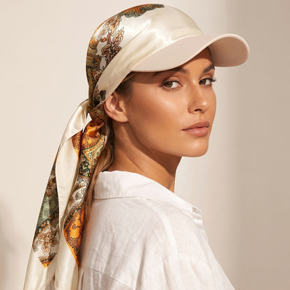 Women's Scarf Visor Hat – Vintage Paisley & Leopard Prints