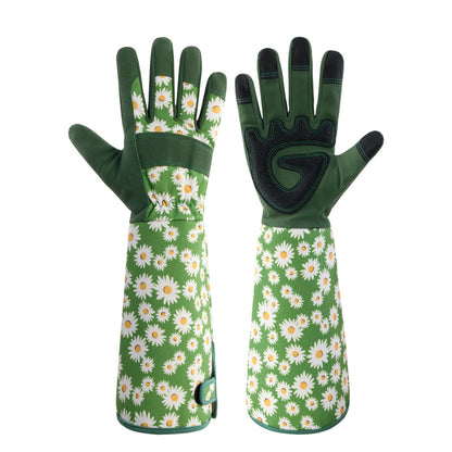 Thorn-Resistant Rose Gardening Gloves | Long Floral Cuffs