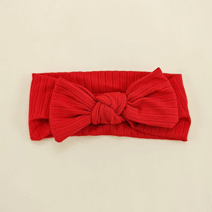 🎀 Baby Bow Knot Headband | Stretchy Ribbed Hair Band