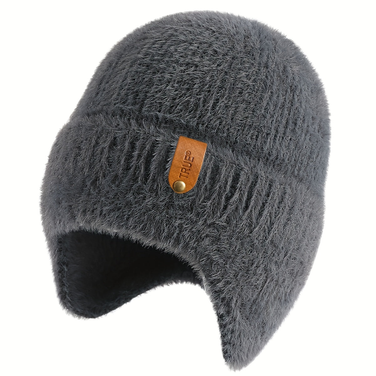 Cozy Plush Knit Earflap Beanie – Soft Winter Hat for Women & Men
