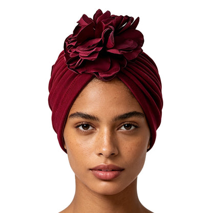🌸 Women's 3D Flower Turban Hat | Pre-Tied Head Wrap