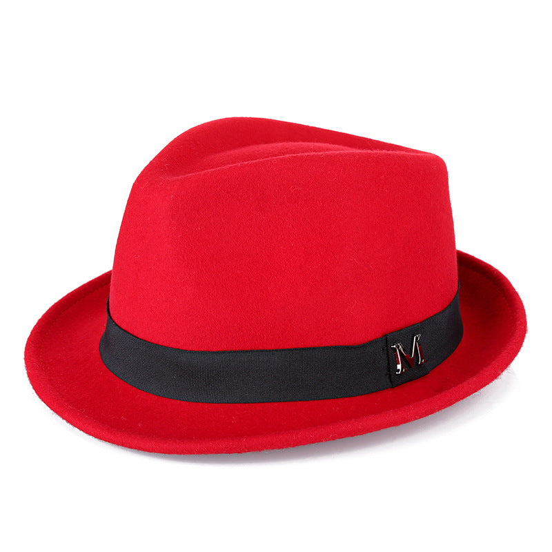 Classic Short-Brim Trilby Hat — Premium Felt, Metal Accent, 10 Colors, Unisex