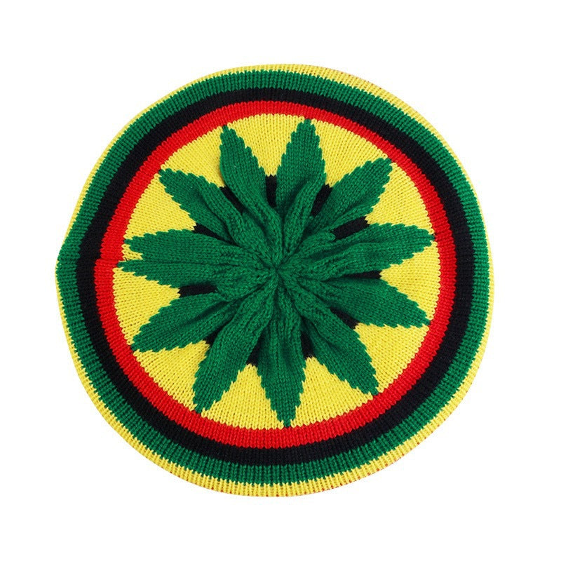 🌈 Colorful Rasta-Inspired Slouchy Knit Hat – Unisex Streetwear Beanie