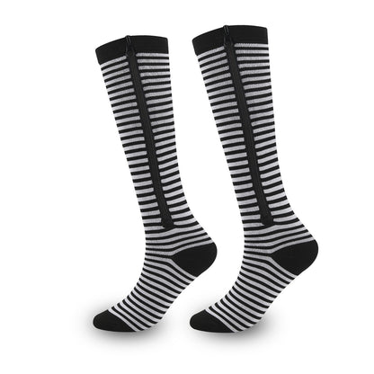 Zip Up Knee High Compression Socks