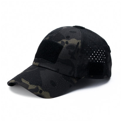 Tactical Baseball Cap with Patch — Breathable Ripstop Hat, Adjustable Fit, Hook & Loop Panels.