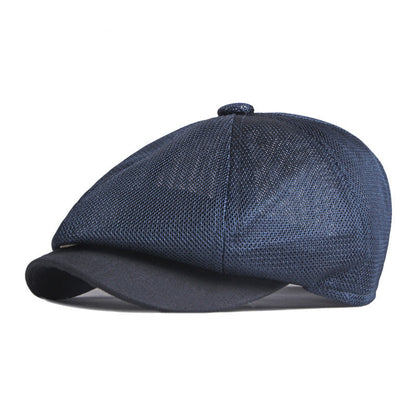 Breathable Mesh Newsboy Cap — 8-Panel Stretch Fit, Unisex.