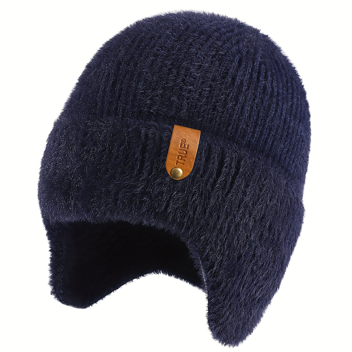 Cozy Plush Knit Earflap Beanie – Soft Winter Hat for Women & Men