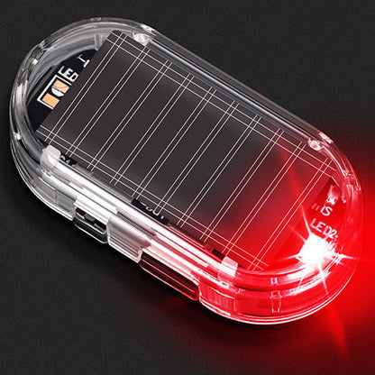🚗 Solar Car Security Warning Light – Auto Flashing LED, No Wiring