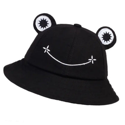 Cute Frog Bucket Hat with 3D Eyes – Playful Everyday Hat