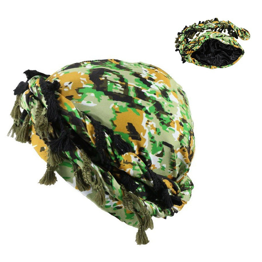 Printed Tassel Turban Headwrap – Paisley, Leopard & Camo