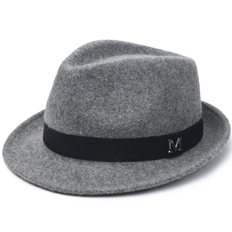 Classic Short-Brim Trilby Hat — Premium Felt, Metal Accent, 10 Colors, Unisex
