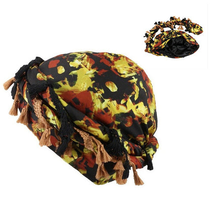 Printed Tassel Turban Headwrap – Paisley, Leopard & Camo