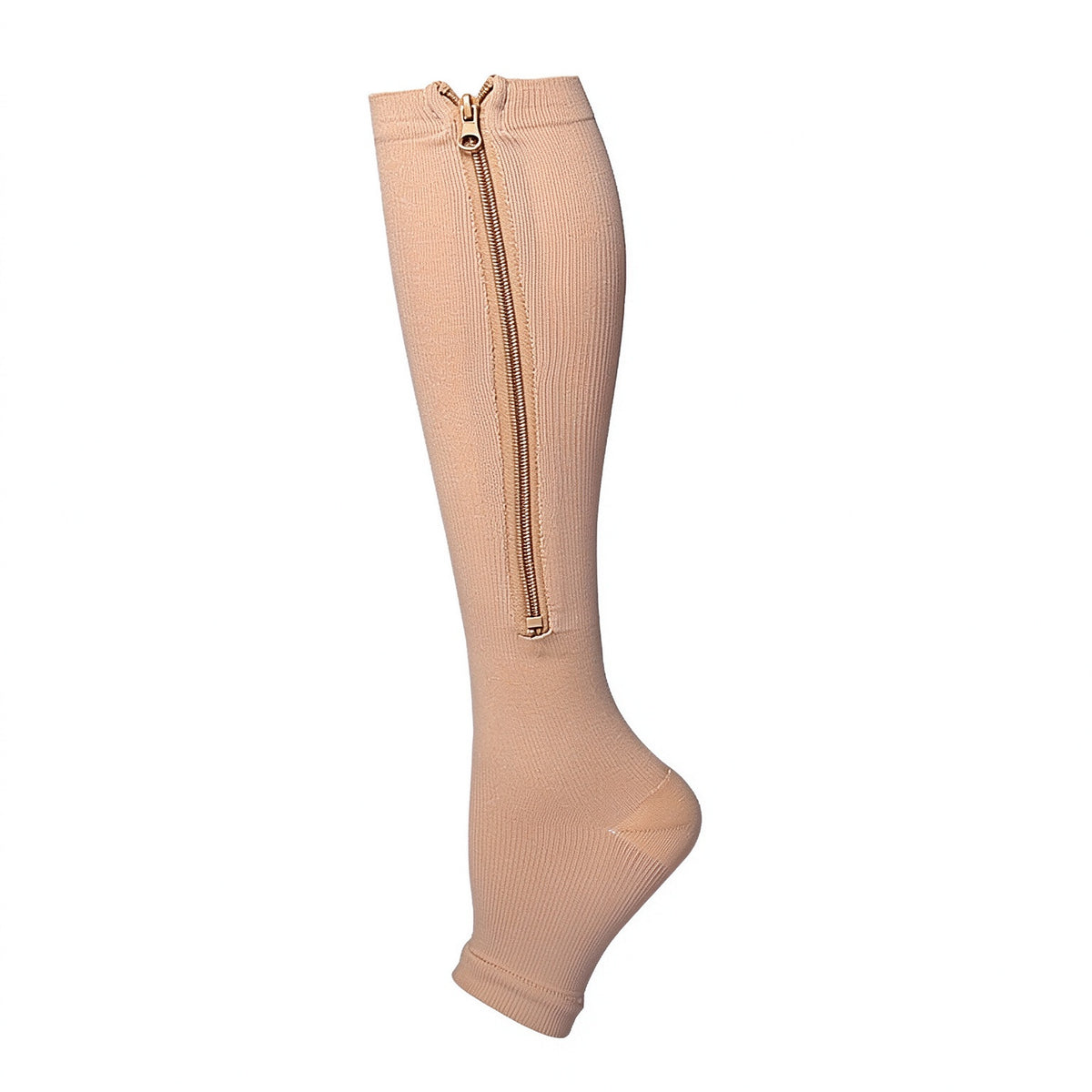 Zip Up Knee High Compression Socks