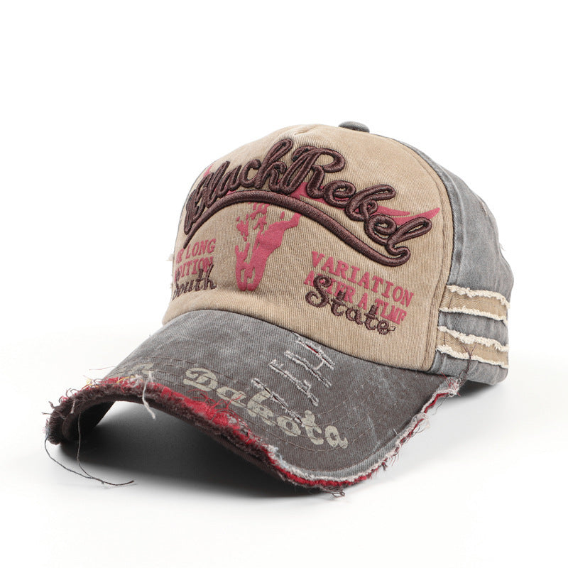 Vintage Distressed Baseball Cap | Washed Embroidered Dad Hat