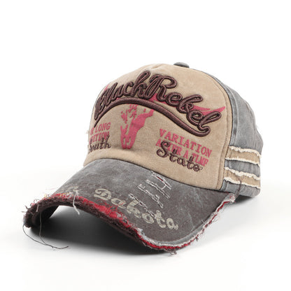 Vintage Distressed Baseball Cap | Washed Embroidered Dad Hat