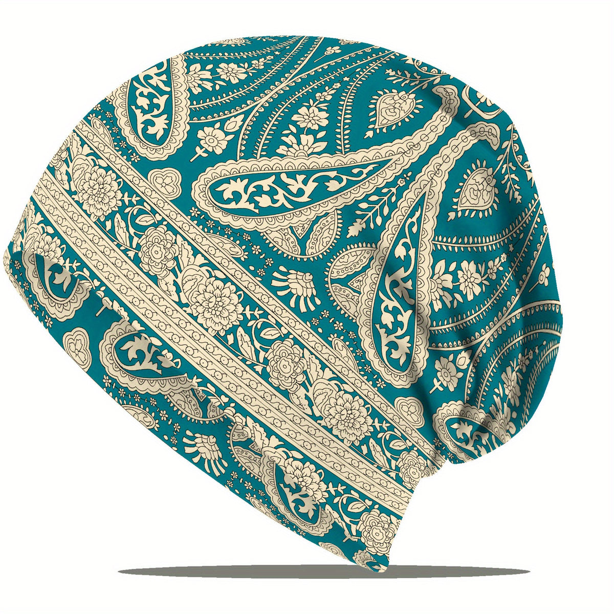 Paisley Slouchy Beanie & Neck Gaiter – Unisex Boho Hat