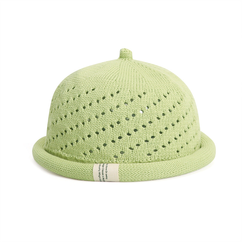 Women's Open-Knit Docker Cap – Rolled Cuff Brimless Knit Hat