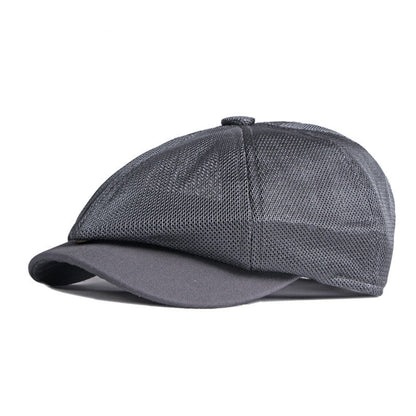 Breathable Mesh Newsboy Cap — 8-Panel Stretch Fit, Unisex.