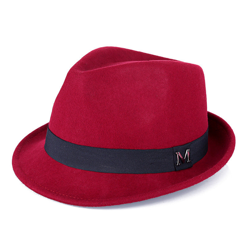 Classic Short-Brim Trilby Hat — Premium Felt, Metal Accent, 10 Colors, Unisex
