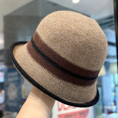 Women's Foldable Striped Cloche Bucket Hat — 8 Colors