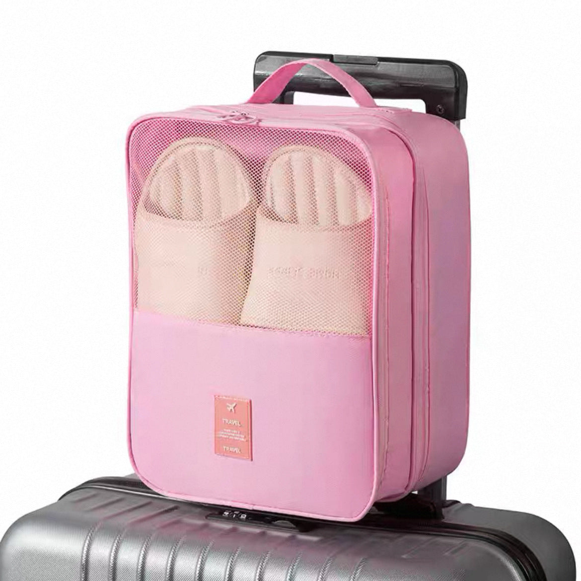 Mesh Travel Shoe Bag with Luggage Strap