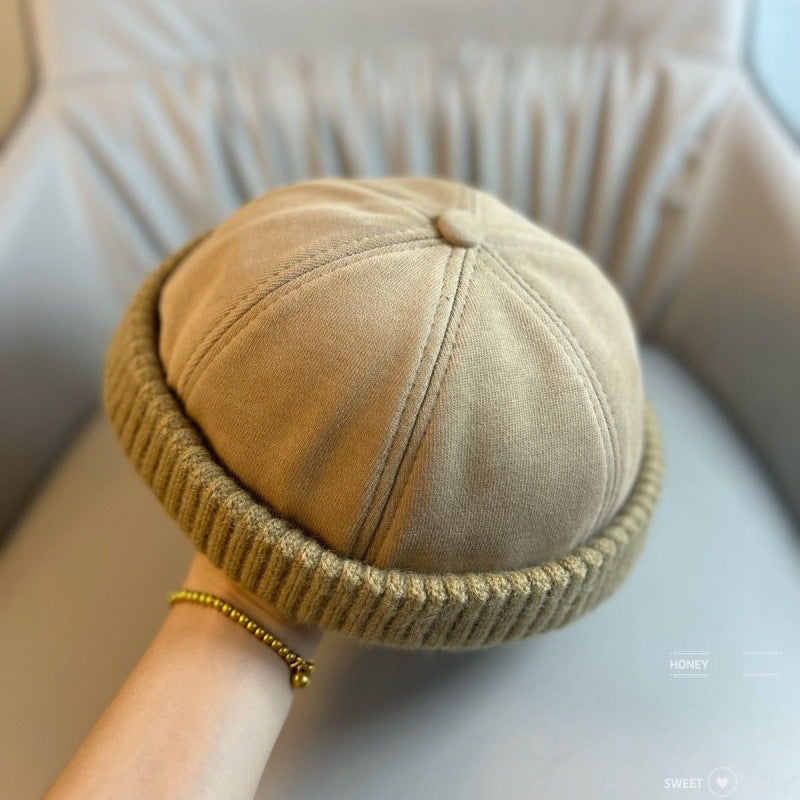 Brimless Docker Cap — Unisex Streetwear Hat with Ribbed Cuff, 6 Colors