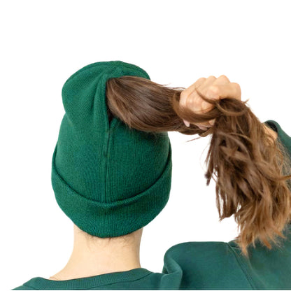 Women's Magnetic Ponytail Beanie | Knit Winter Hat
