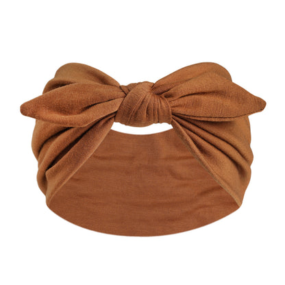 Women's Wide Bunny Bow Headband | Soft Stretch Hair Band