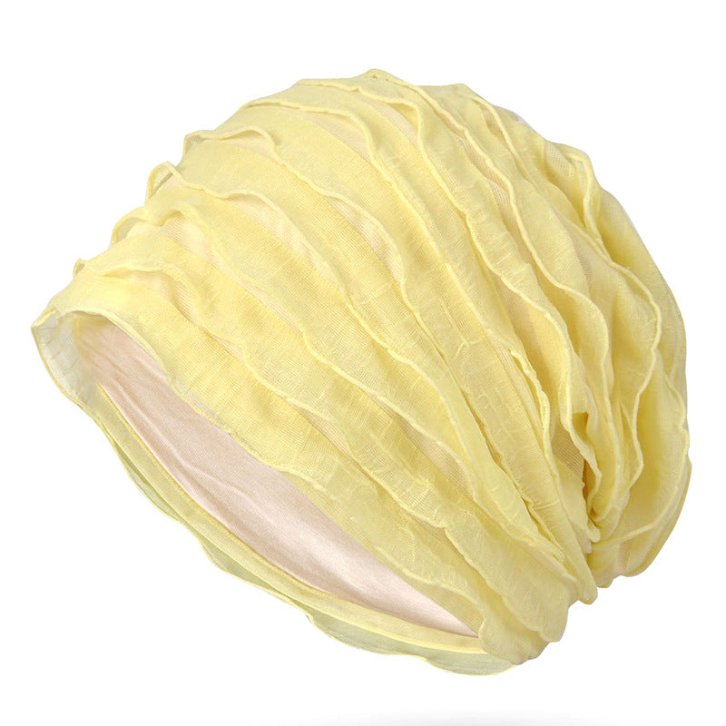Women's Lightweight Ruffle Turban Hat | Easy Slip-On Style