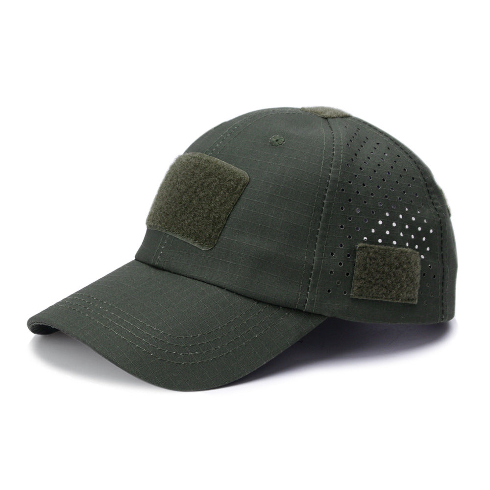 Tactical Baseball Cap with Patch — Breathable Ripstop Hat, Adjustable Fit, Hook & Loop Panels.