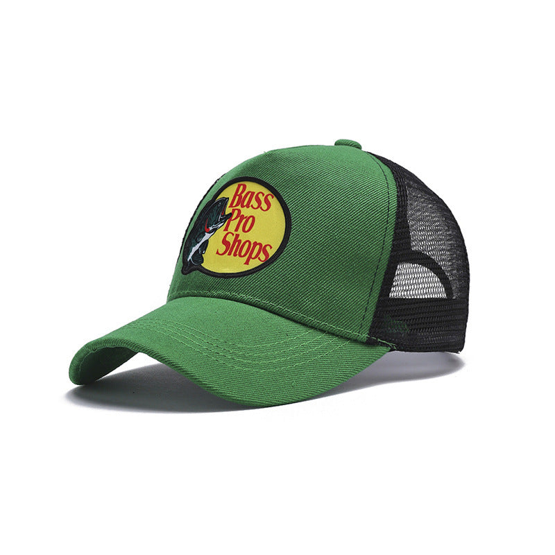 Embroidered Trucker Hat Mesh Back Baseball Cap Adjustable Outdoor Fishing Trucker Cap for Men Women