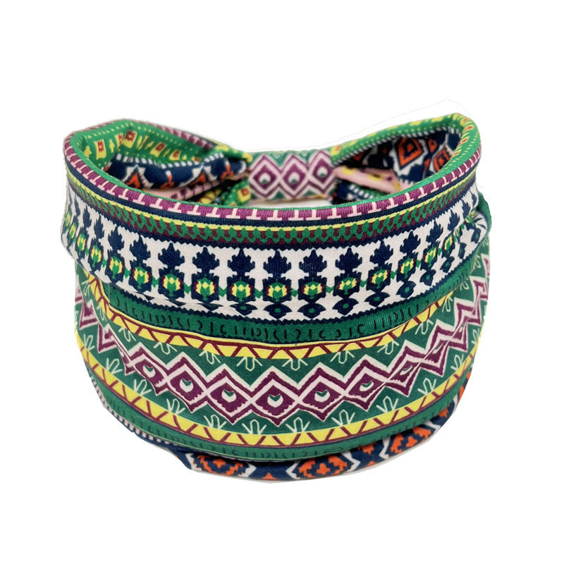 ✨ Boho Wide Headband for Women – Celestial & Geometric Prints