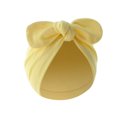 Baby Bow Turban Hat – Soft Cute Infant Beanie
