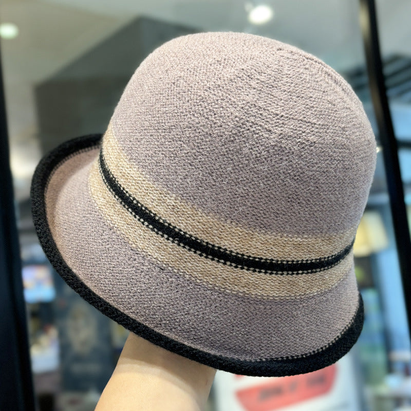 Women's Foldable Striped Cloche Bucket Hat — 8 Colors