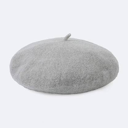 Classic Wool-Look Beret — Soft Texture, 3 Wear Styles, 8 Colors