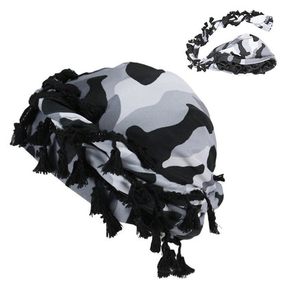 Printed Tassel Turban Headwrap – Paisley, Leopard & Camo