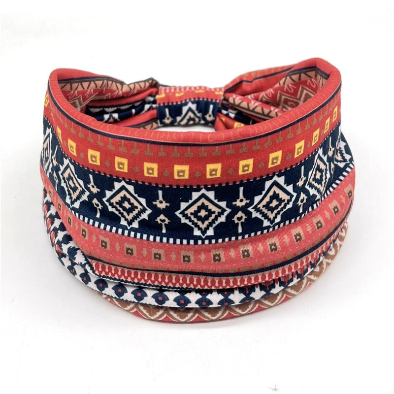 ✨ Boho Wide Headband for Women – Celestial & Geometric Prints